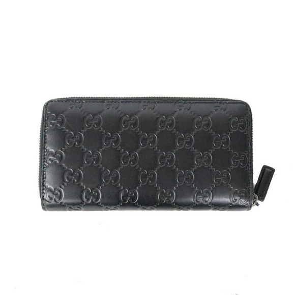 Gucci Business Black ssima Zip Wallet Leather - Picture 1 of 6